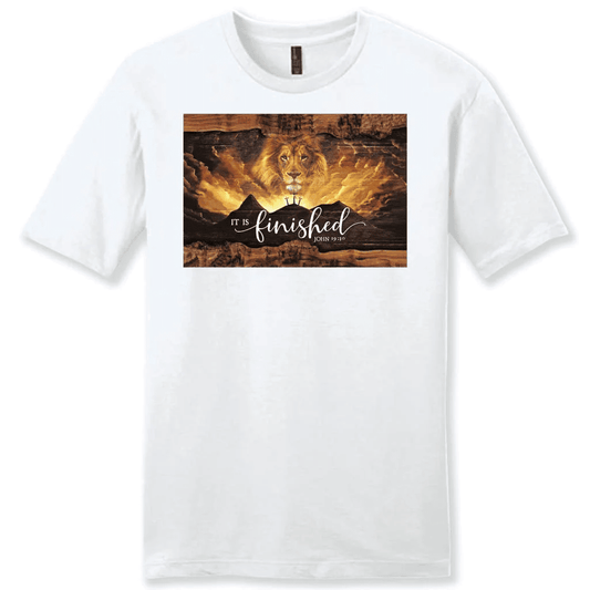 It is finished t-shirt, John 19:30 Jesus Lion Easter Men's t-shirt