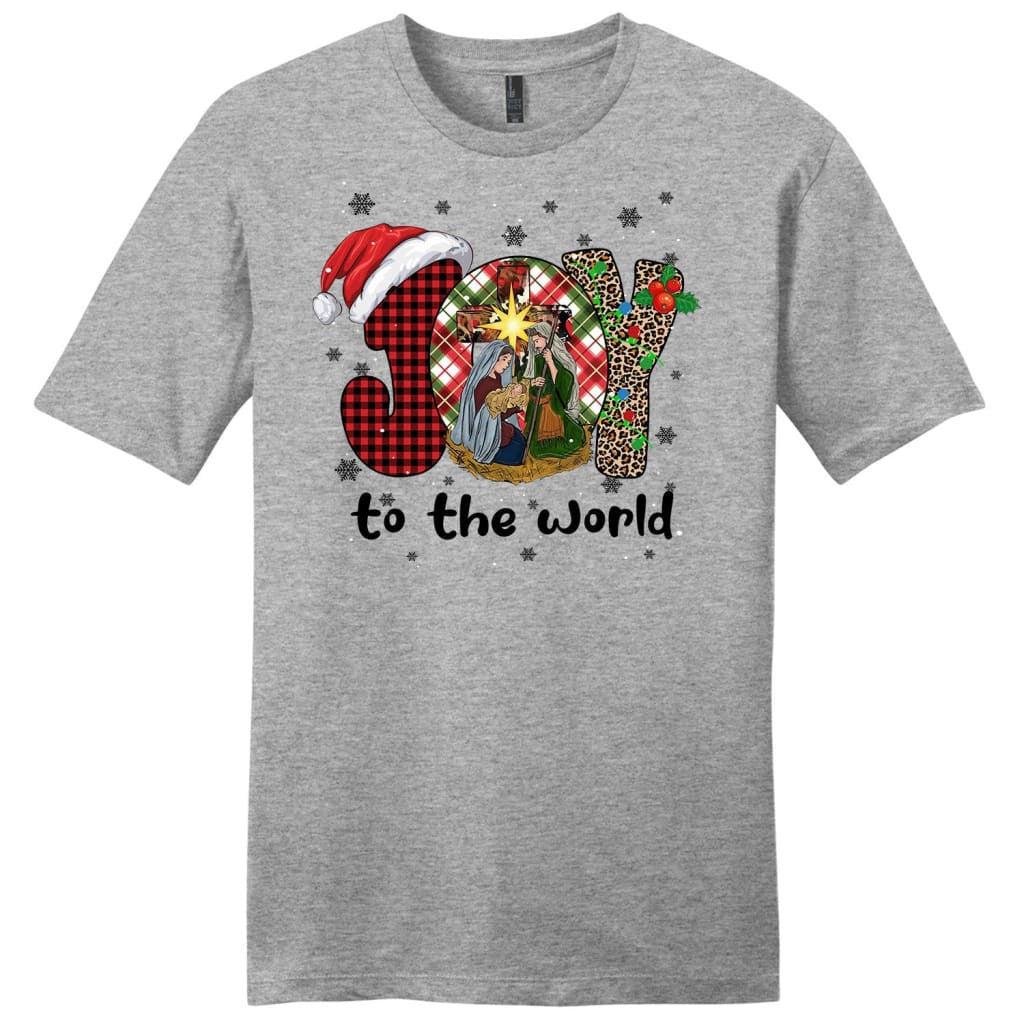 Joy to the world Buffalo plaid leopard Men's t-shirt