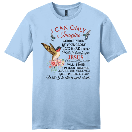 Christian t-shirts: I can only imagine hummingbird flower men's t-shirt