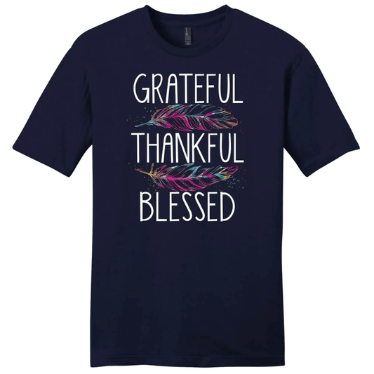 Grateful thankful blessed shirt, Men's Christian t-shirts