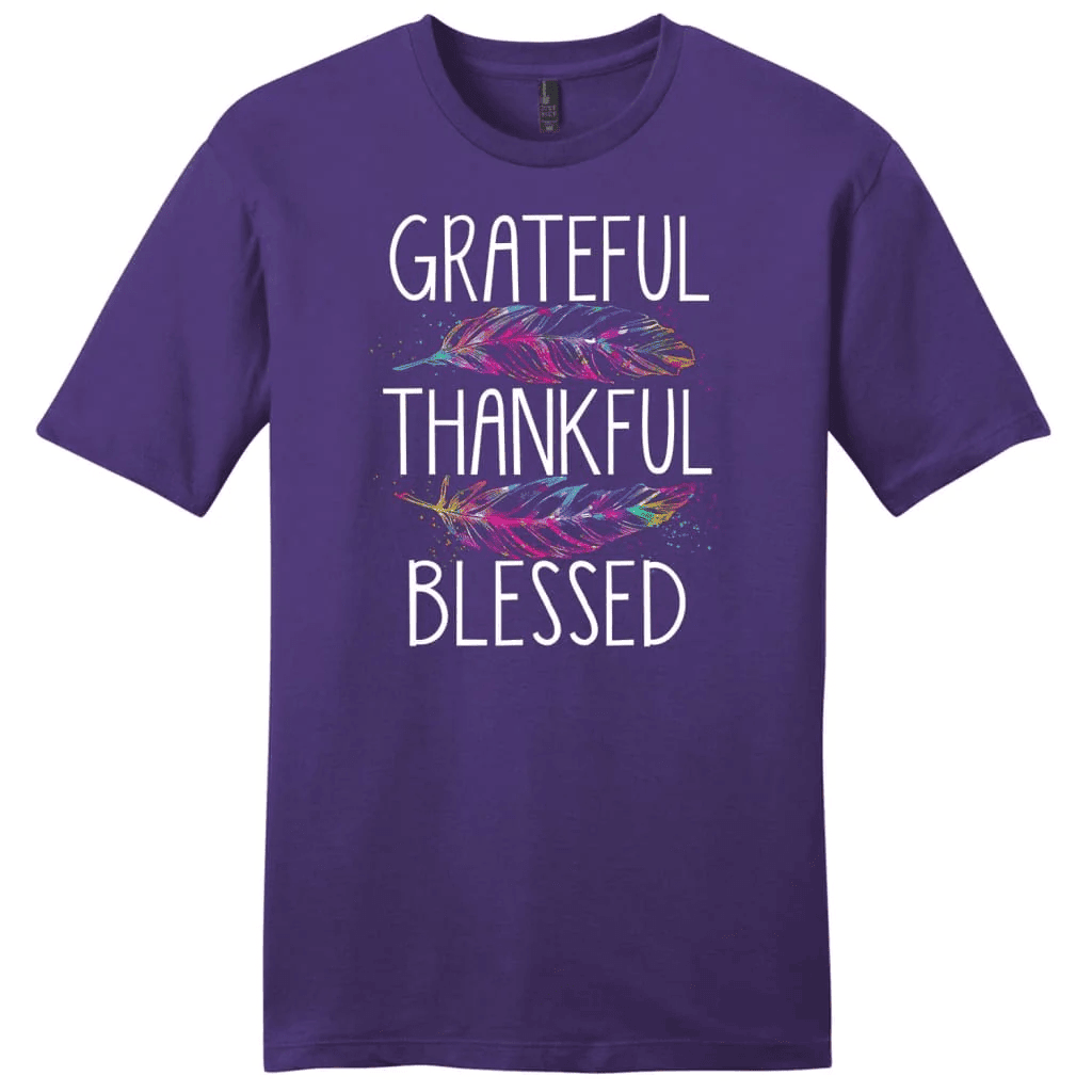 Grateful thankful blessed shirt, Men's Christian t-shirts