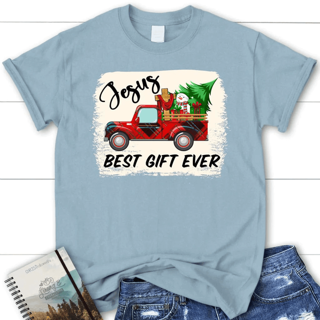 Jesus best gift ever Red truck Christmas Women's t-shirt