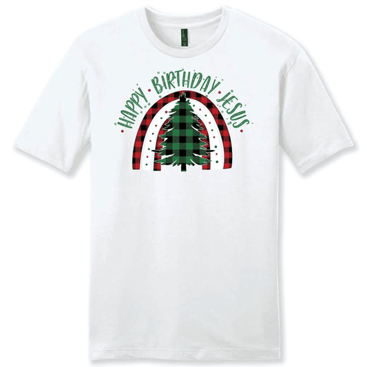 Happy Birthday Jesus Christmas tree Men's t-shirt