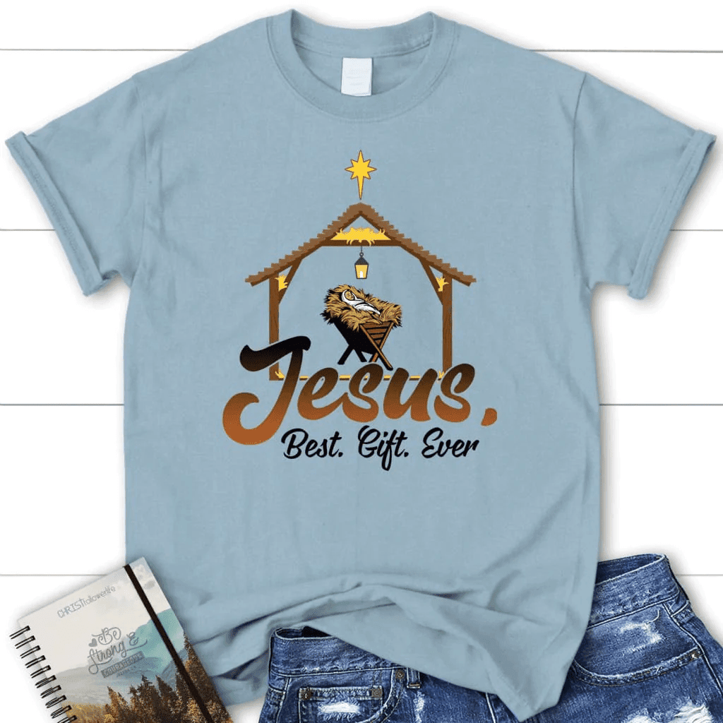 Jesus best gift ever, Baby Jesus in a manger, Women's t-shirt