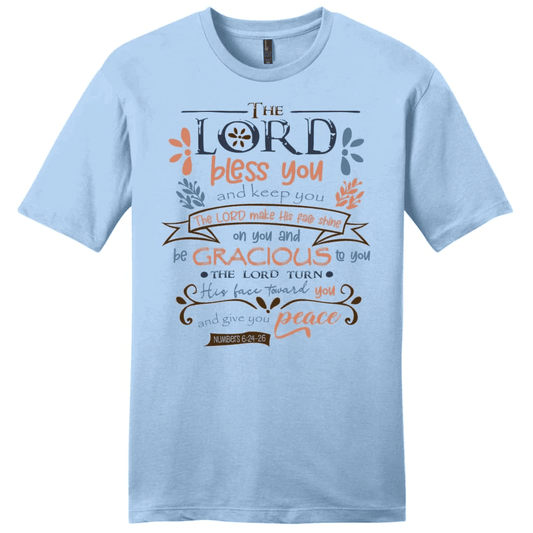 The Lord bless you and keep you Numbers 6:24-26 NIV men's Christian t-shirt