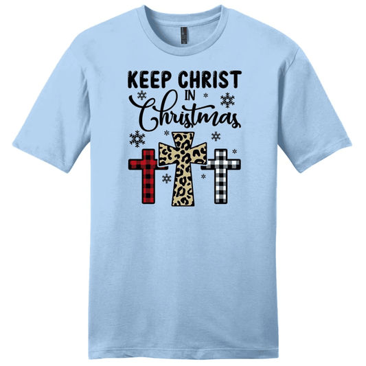 Keep Christ in Christmas Three crosses Men's t-shirt