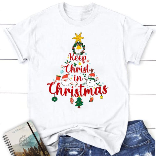 Keep Christ in Christmas tree Women's t-shirt