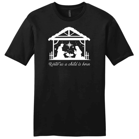 Unto us a Child is born Men's Christmas t-shirt