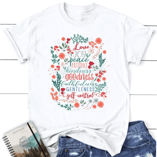 Fruit of the Spirit Bible verse women's t-shirt