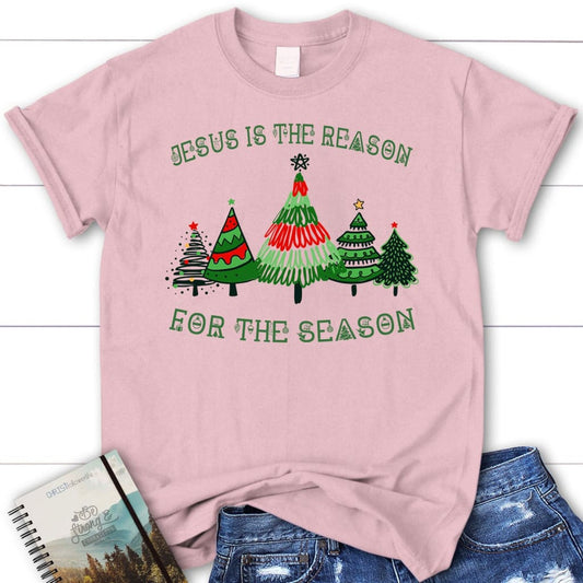 Jesus is the reason for the season Christmas tree Women's t-shirt