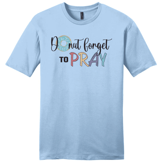 Donut forget to pray shirt, men's Christian t-shirts
