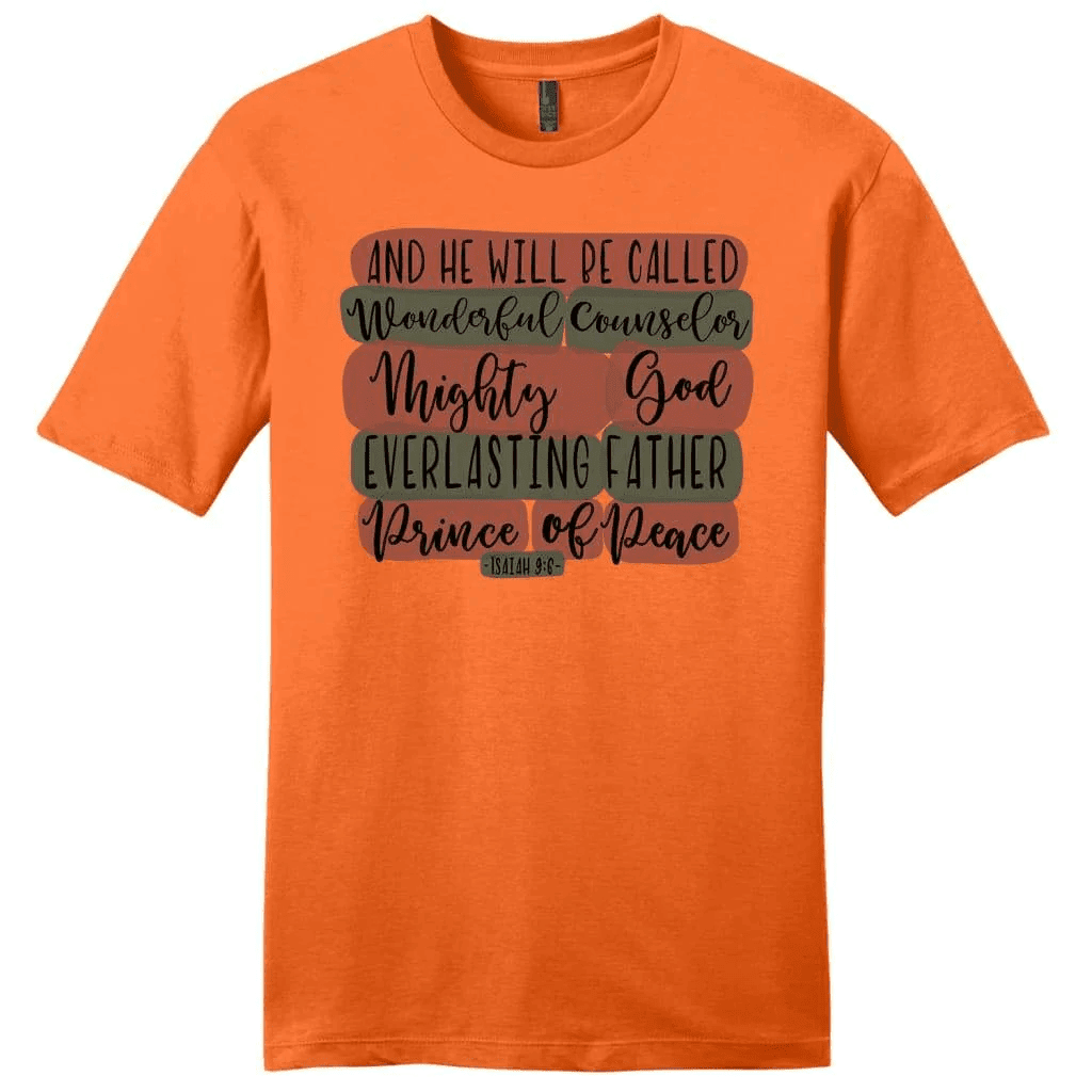 He will be called wonderful counselor Isaiah 9:6 Christmas men's Christian t-shirt