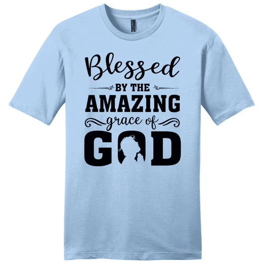 Blessed T-shirts: Blessed by the amazing grace of God men's Christian t-shirt