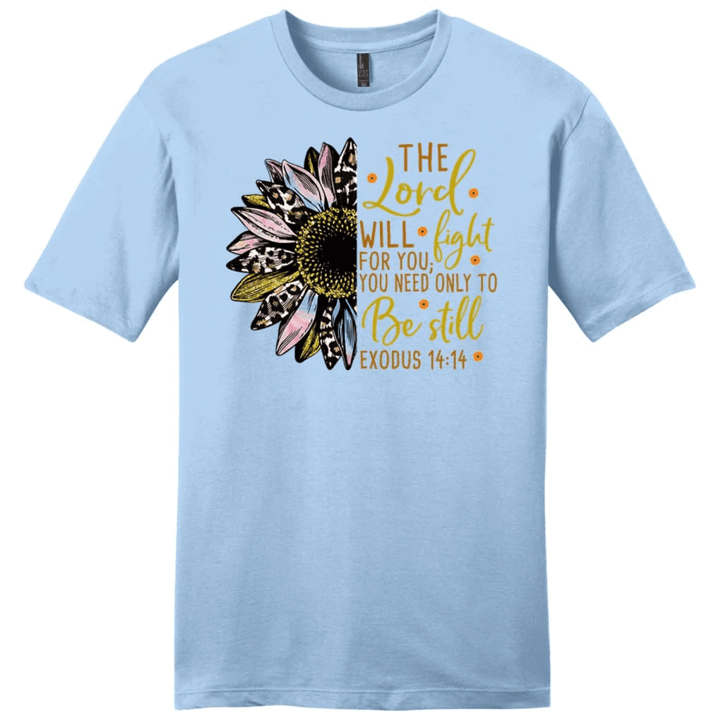 The Lord will fight for you, Half leopard sunflower, Men's t-shirt
