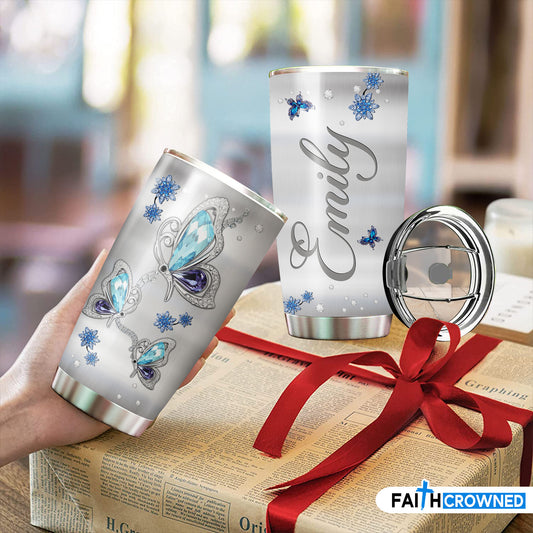 Butterfly Jewelry Style Personalized Tumbler