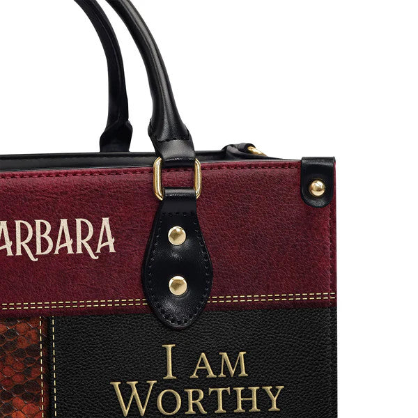 I Am Strong, I Am Worthy - Special Christian Leather Handbag