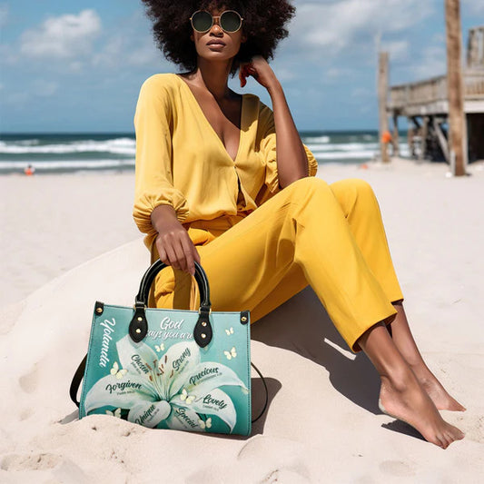 God Says You Are - Personalized Leather Handbag