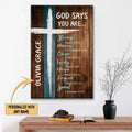 Personalized Christian Wall Art: God Says You Are Canvas Print