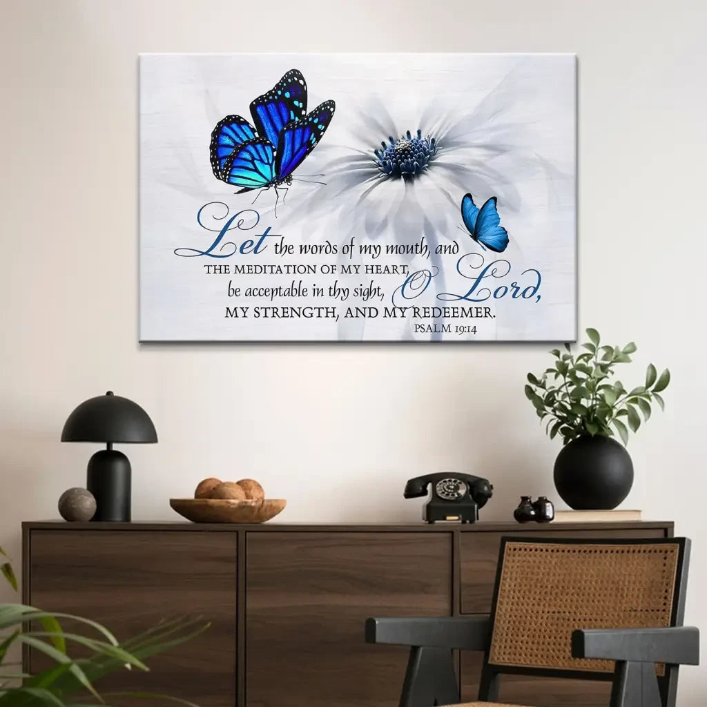 Let The Words Of My Mouth And The Meditation Of My Heart Wall Art Canvas