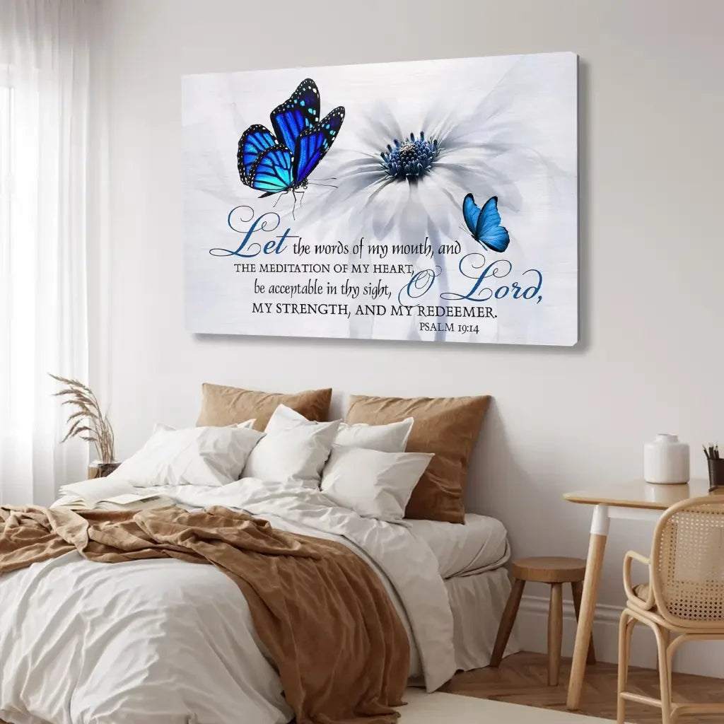 Let The Words Of My Mouth And The Meditation Of My Heart Wall Art Canvas