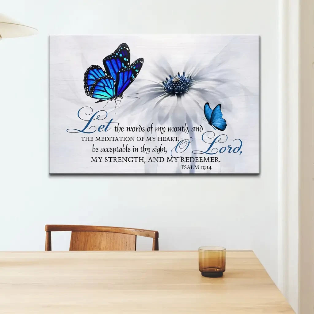 Let The Words Of My Mouth And The Meditation Of My Heart Wall Art Canvas