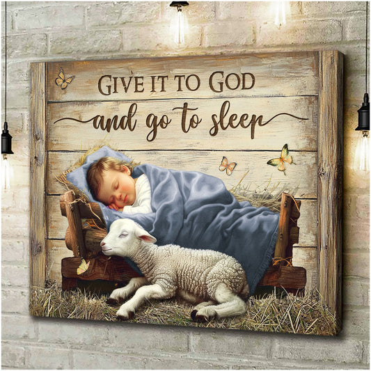 Sentimental Christian Wall Art Nativity Scene Canvas Print