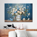 Simply Blessed Wall Art Canvas, Flowers and Butterflies, Christian Wall Decor