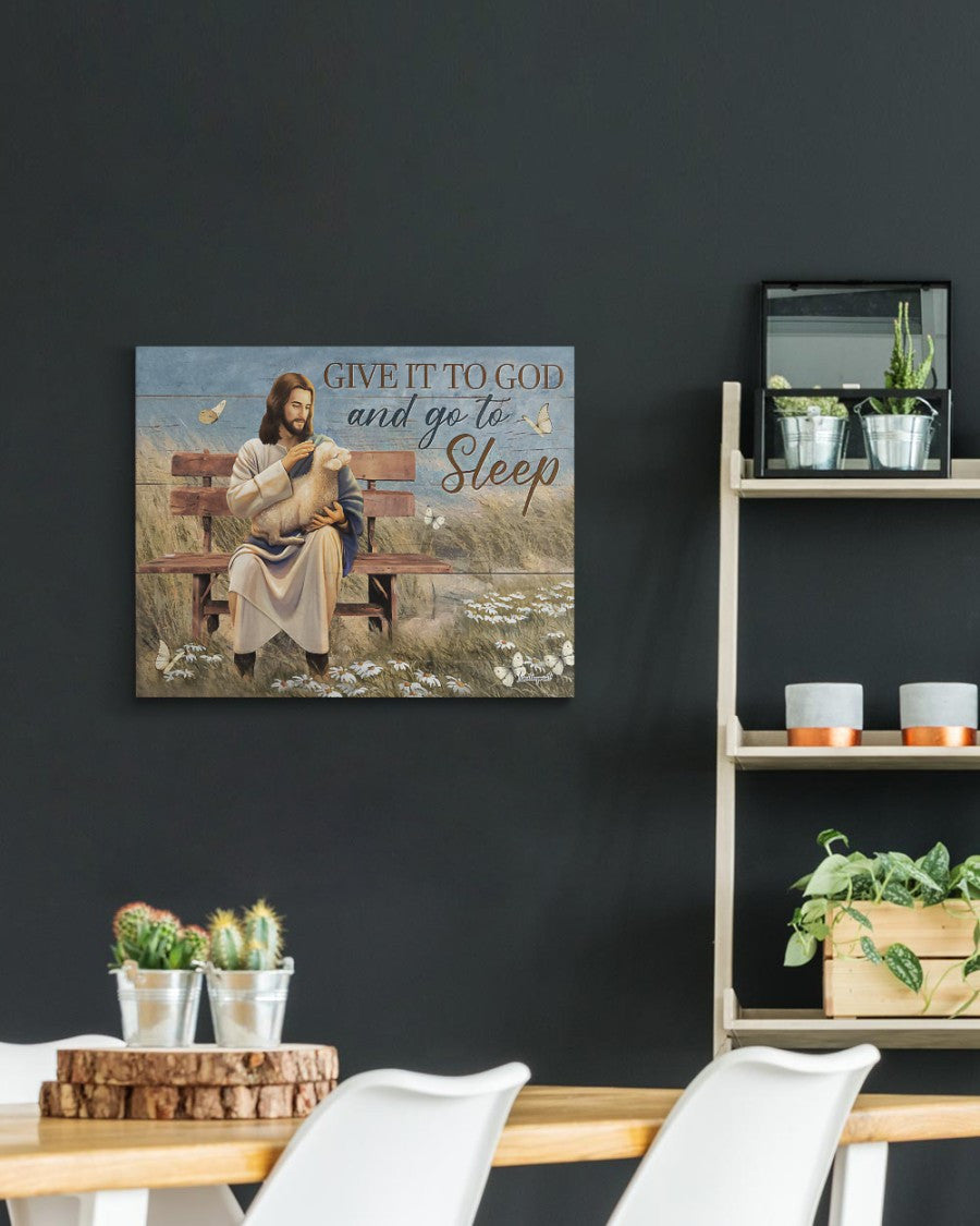 Give it to God and go to sleep canvas-wrap-print