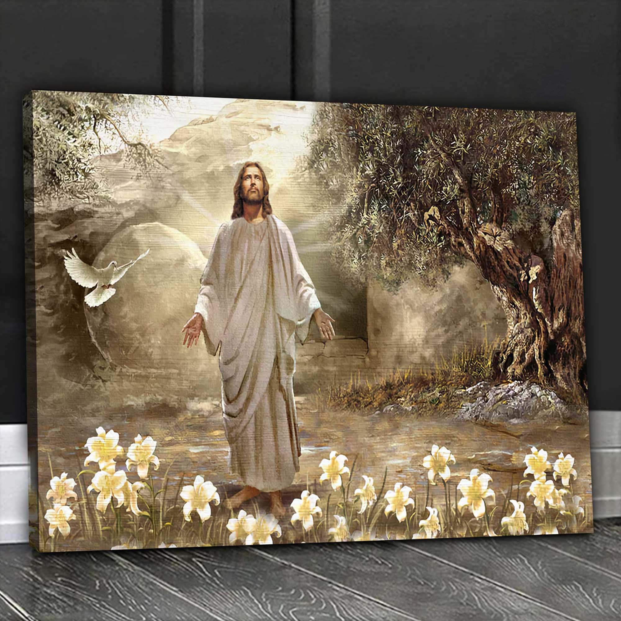 Meadow landscape, A new day has come canvas-wrap-print
