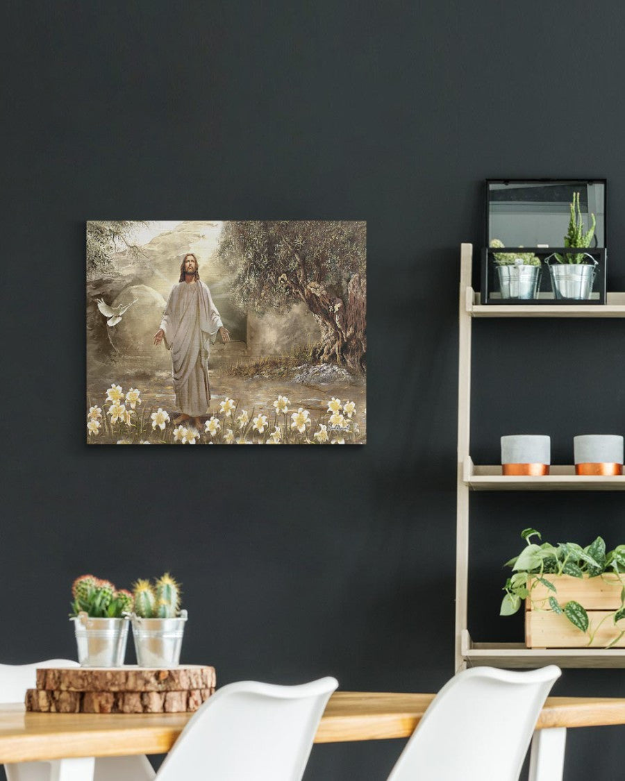 Meadow landscape, A new day has come canvas-wrap-print