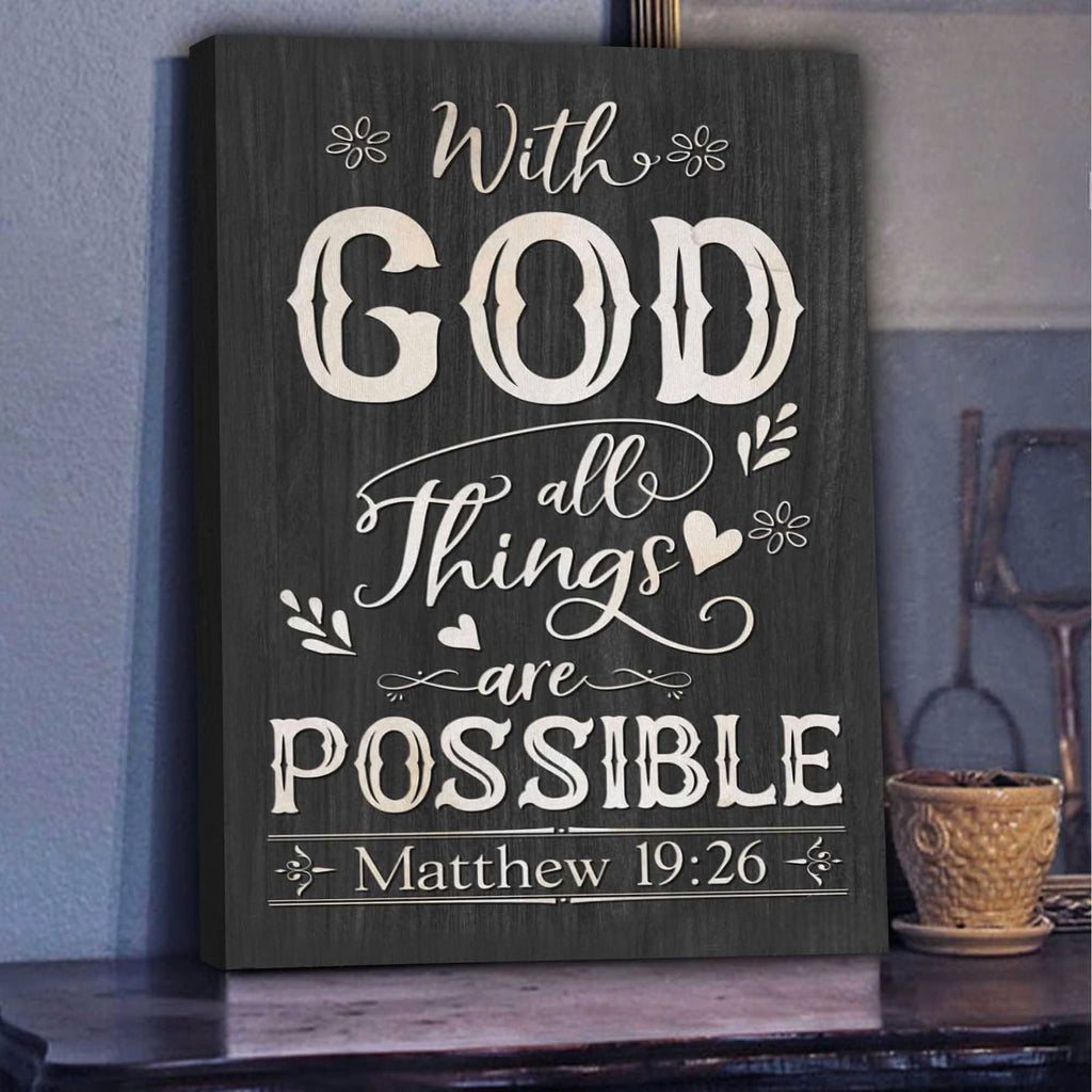 With God All Things Are Possible canvas-wrap-print
