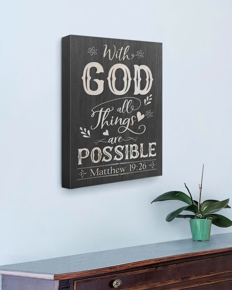 With God All Things Are Possible canvas-wrap-print