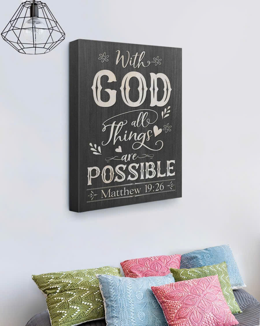 With God All Things Are Possible canvas-wrap-print