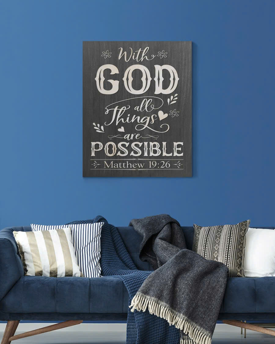 With God All Things Are Possible canvas-wrap-print