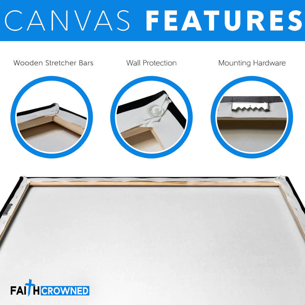 Bless our home and all those who enter canvas print - Welcome wall art