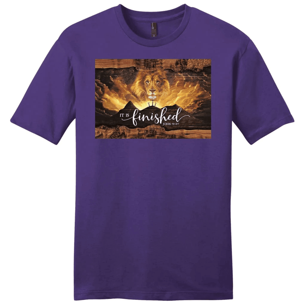 It is finished t-shirt, John 19:30 Jesus Lion Easter Men's t-shirt