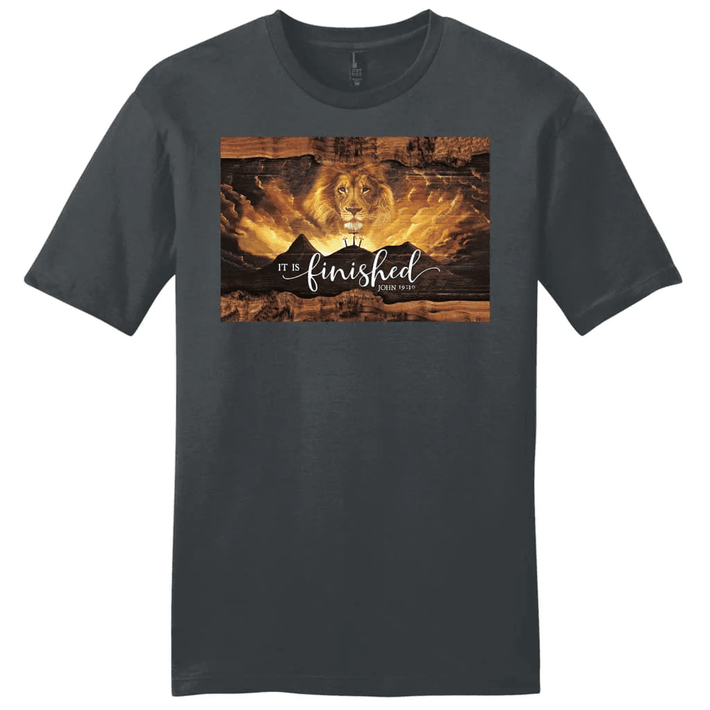 It is finished t-shirt, John 19:30 Jesus Lion Easter Men's t-shirt