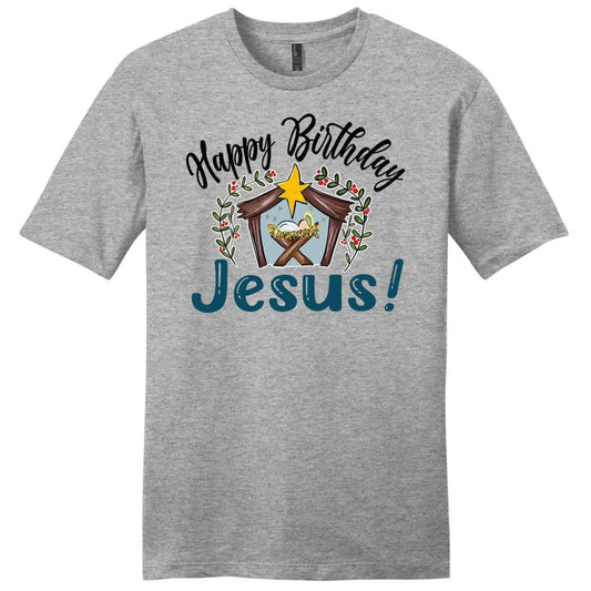 Jesus in a manger, Happy Birthday Jesus Men's t-shirt