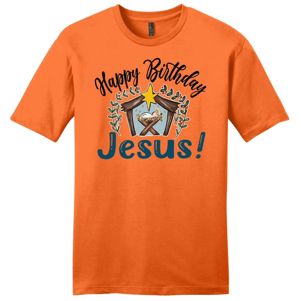 Jesus in a manger, Happy Birthday Jesus Men's t-shirt