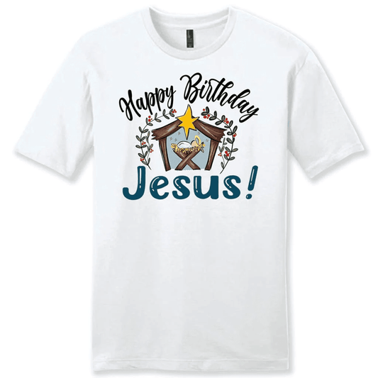 Jesus in a manger, Happy Birthday Jesus Men's t-shirt
