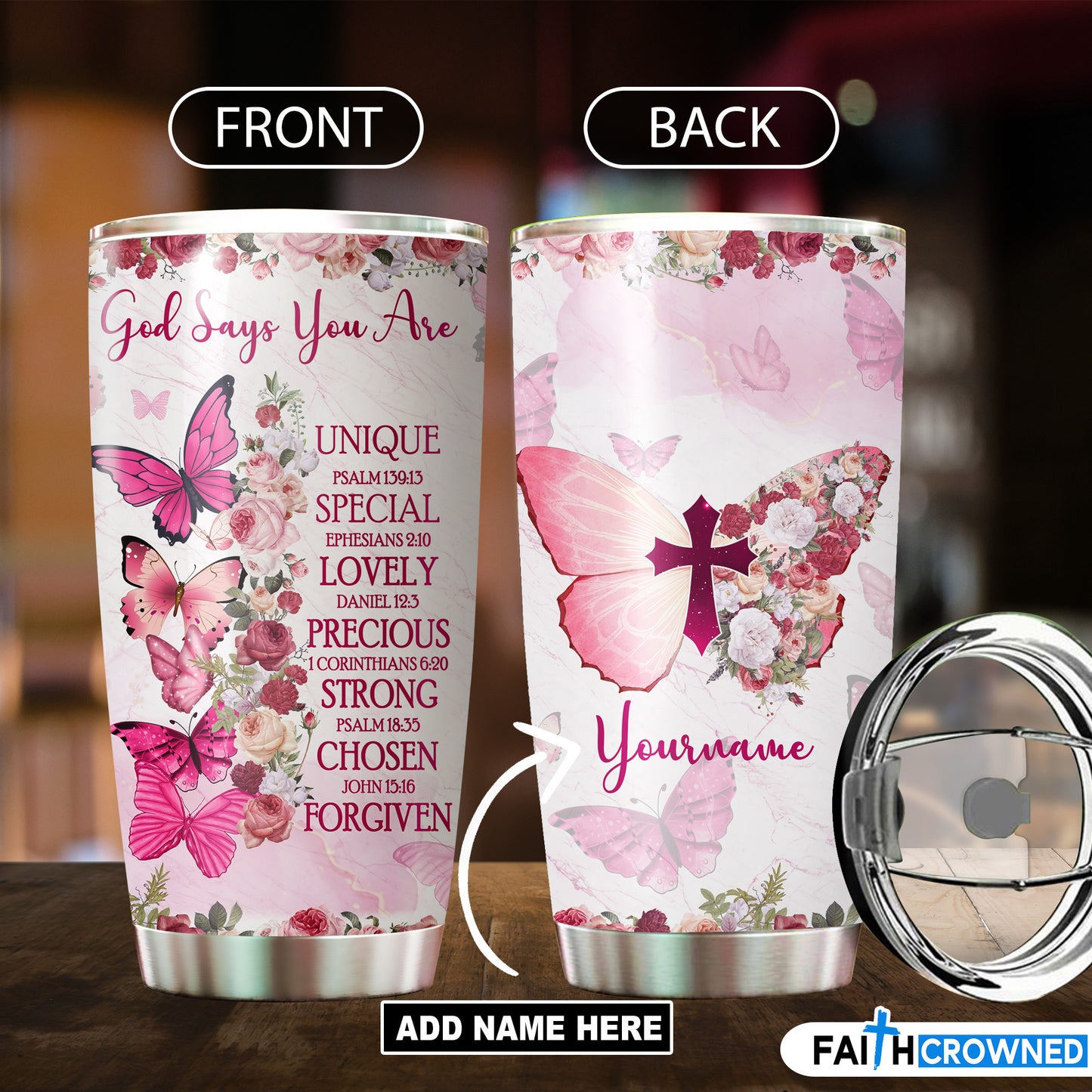 Premium Tumbler Personalized GOD SAY YOU ARE