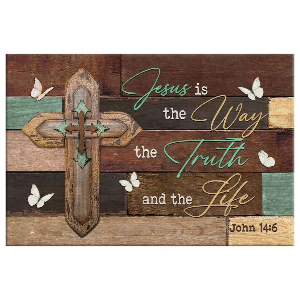 Jesus the way the truth and the life John 14:6 wall art canvas