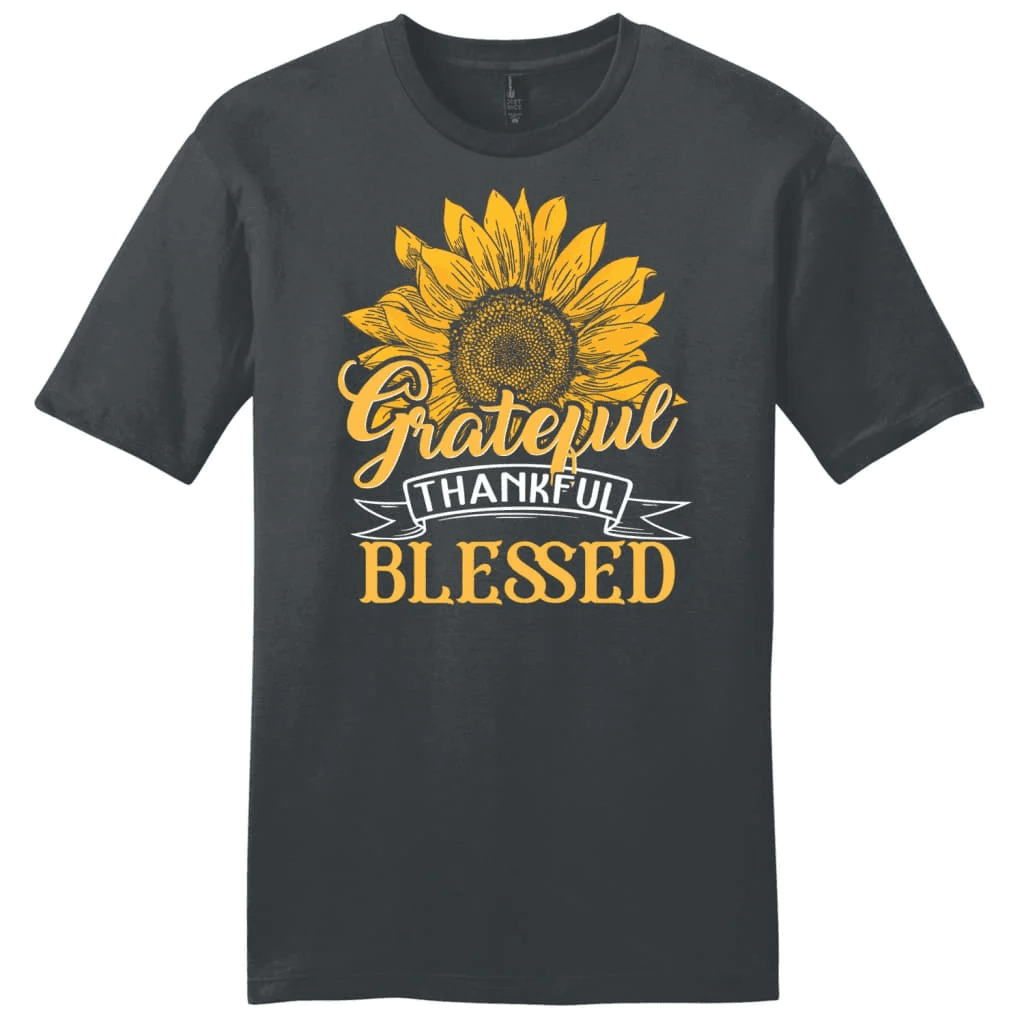 Grateful thankful blessed, Sunflower Men's Christian t-shirt