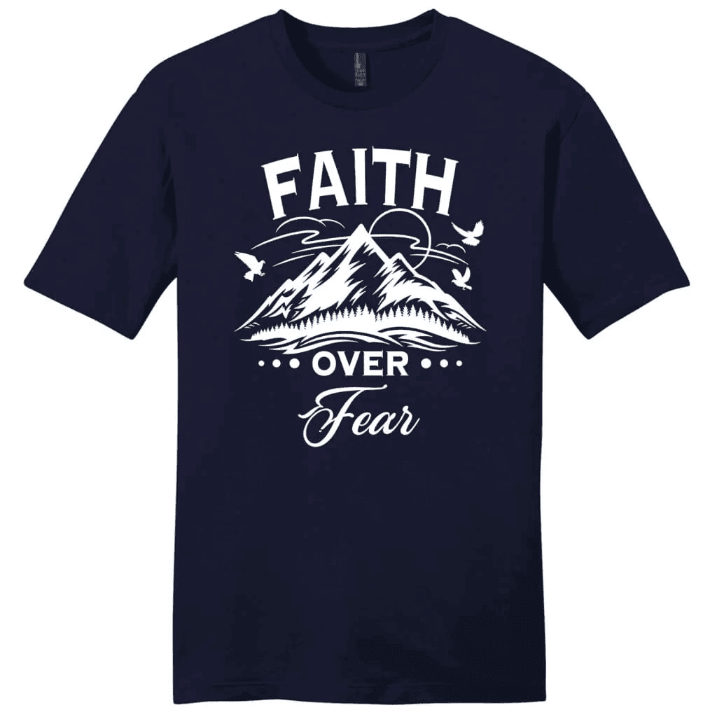 Faith over fear Mountain Men's t-shirt