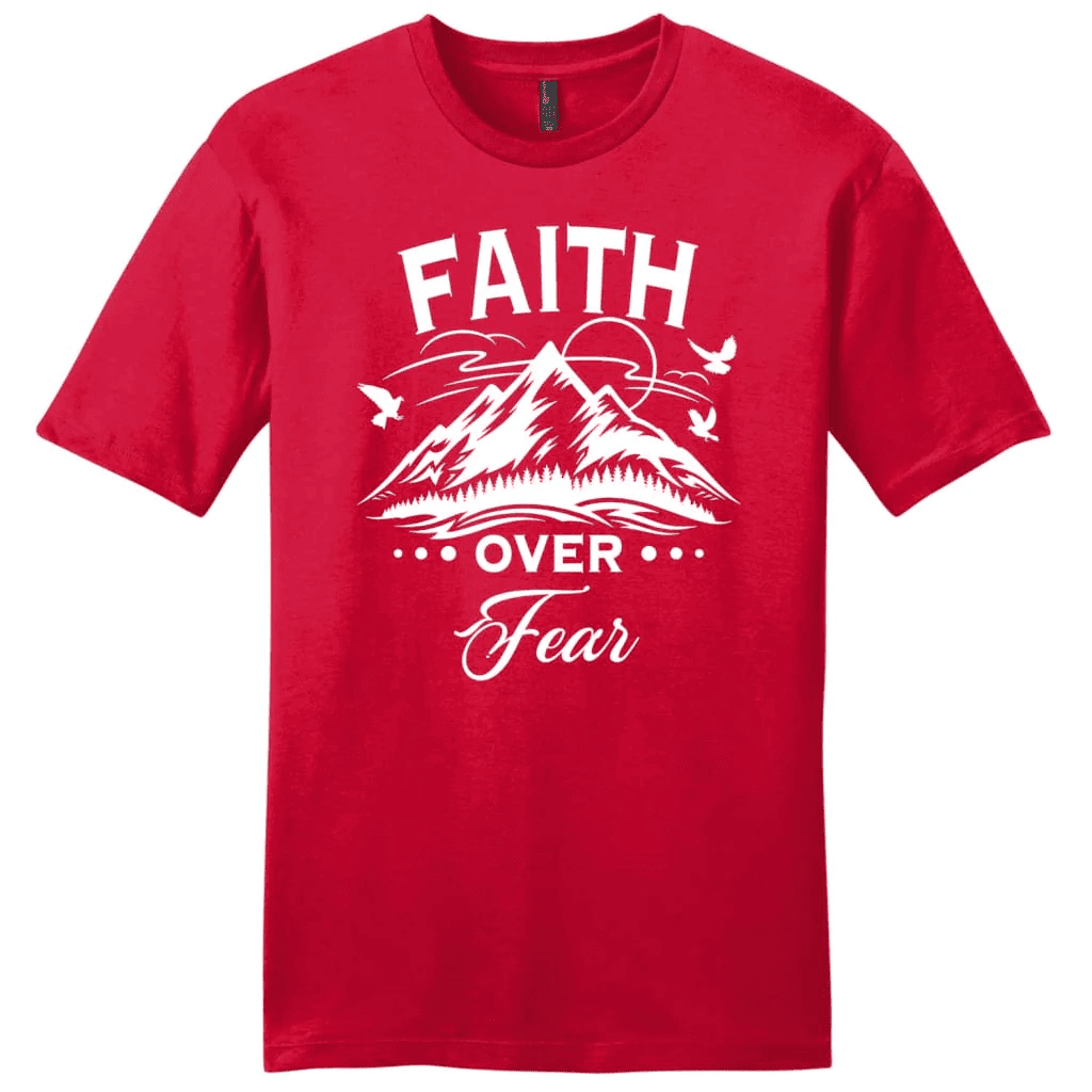 Faith over fear Mountain Men's t-shirt