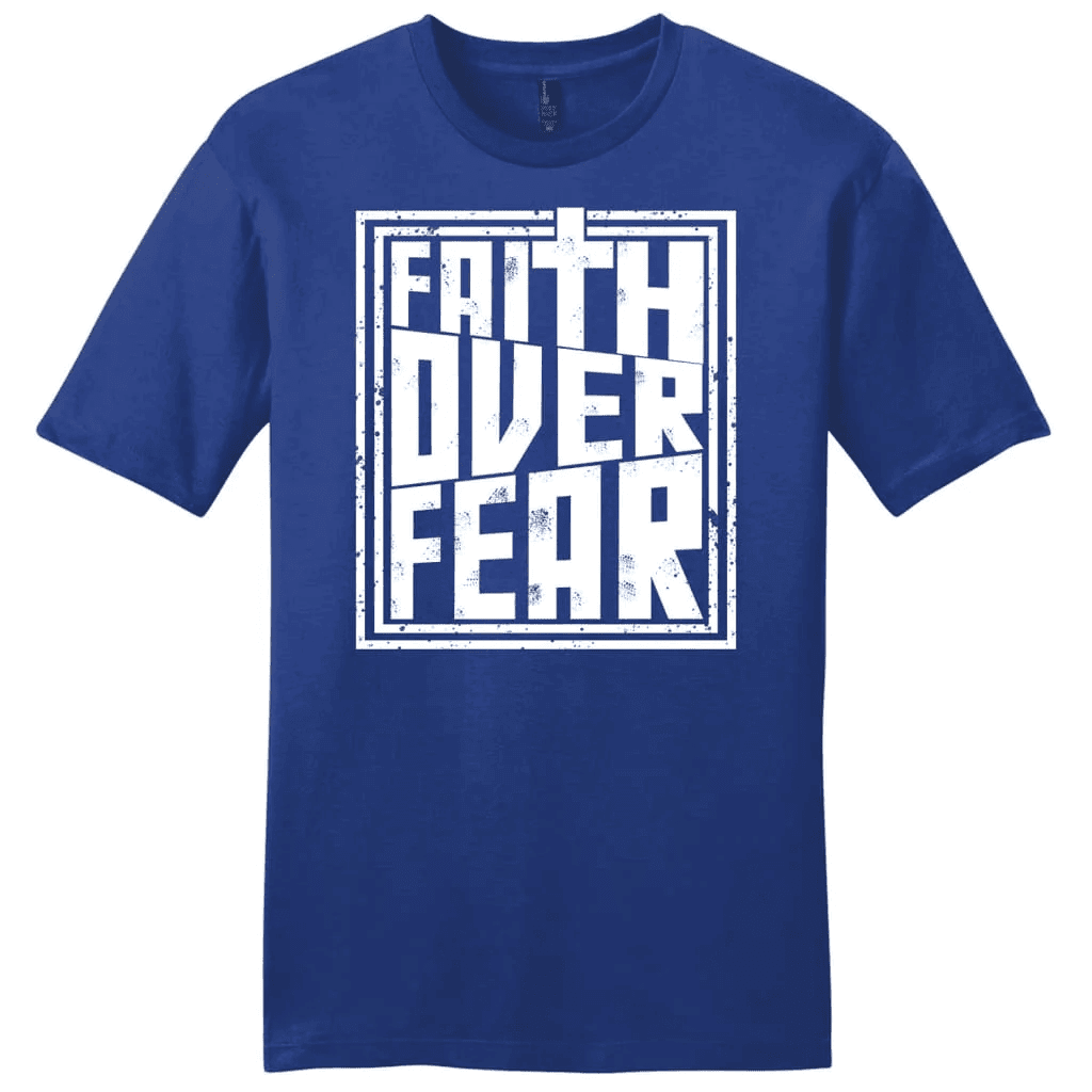 Faith over fear t-shirt, men's Christian t-shirt, Faith t-shirts