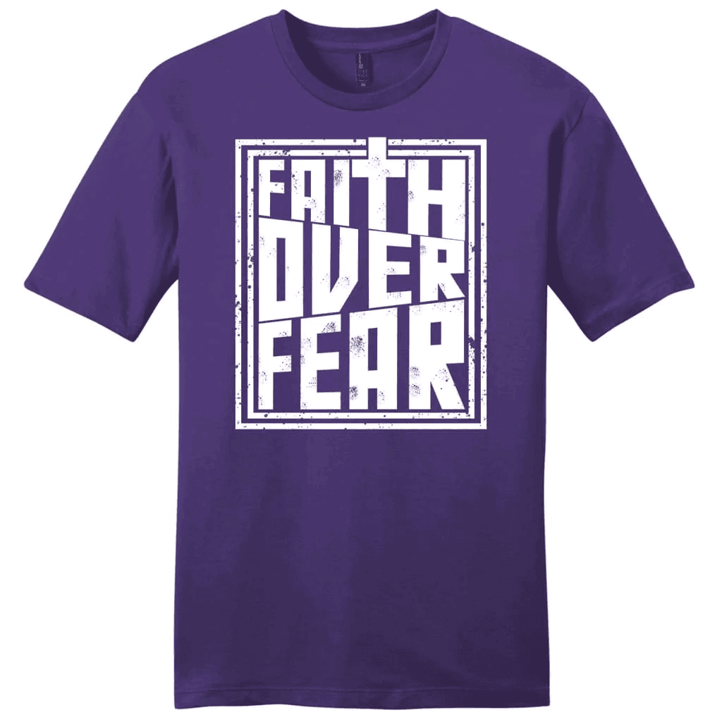 Faith over fear t-shirt, men's Christian t-shirt, Faith t-shirts