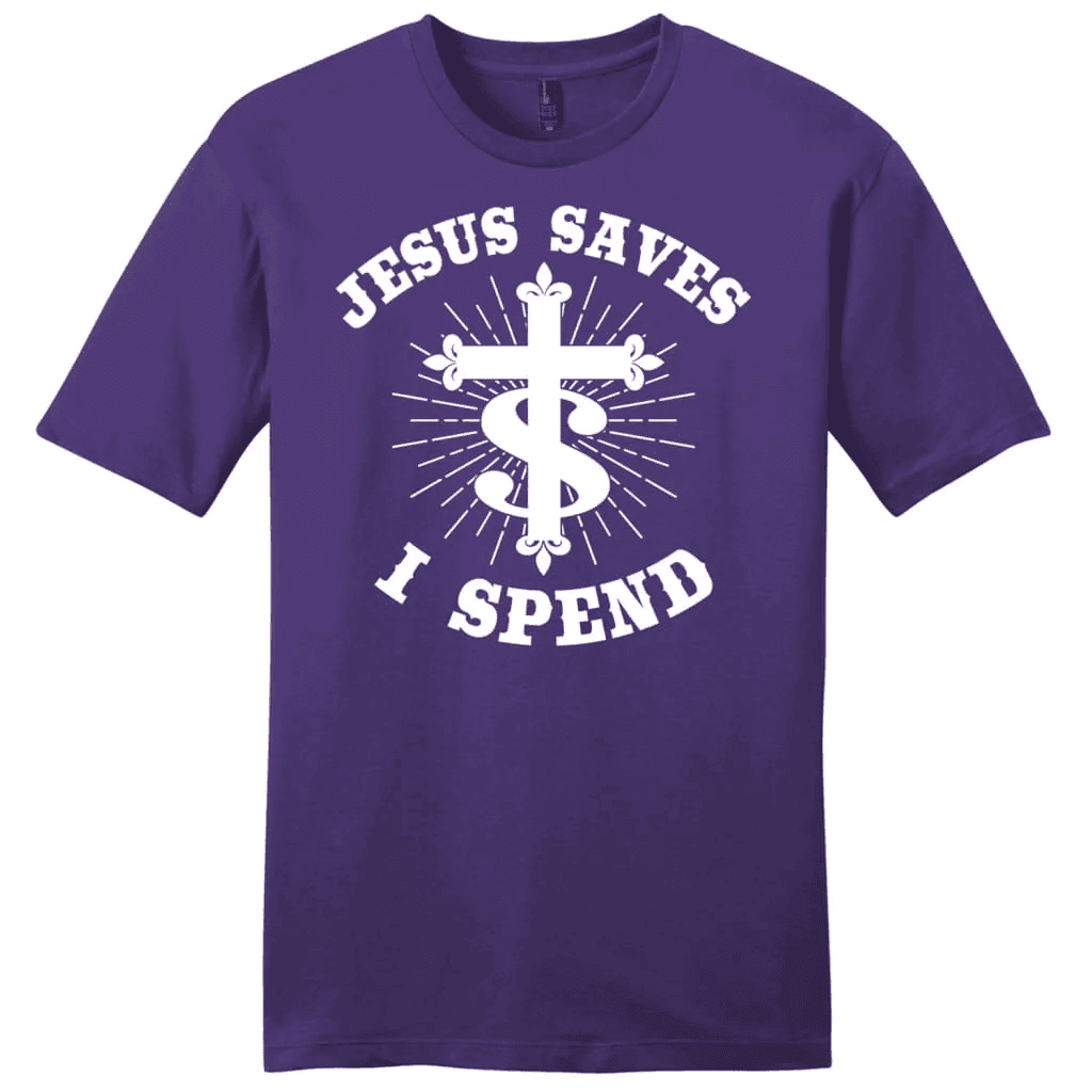 Jesus saves I spend shirt, Men's Christian t-shirts, Jesus shirts