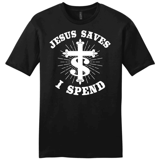 Jesus saves I spend shirt, Men's Christian t-shirts, Jesus shirts