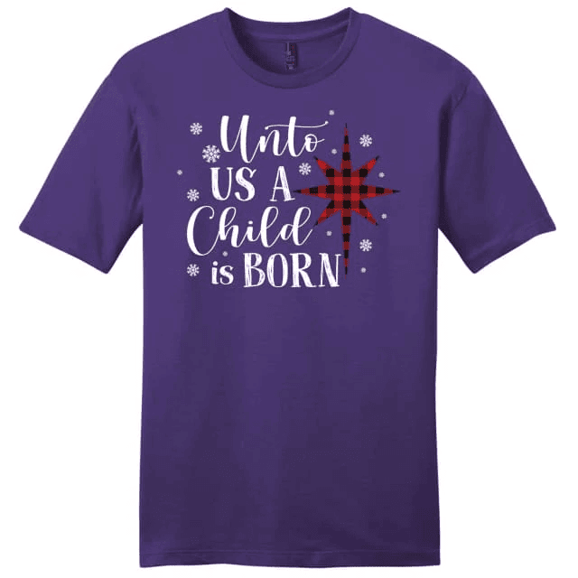 Unto us a child is born Christmas Men's t-shirt